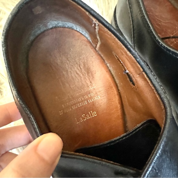 Allen Edmonds La Salle Leather Made in USA MENS Dress Shoes Black Size 10D - Picture 4 of 8